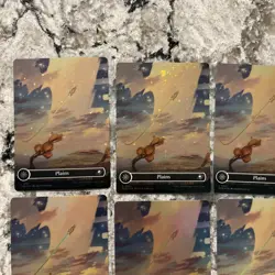MTG EOE Plains 367 (Borderless) Galaxy Foil x3, 262 Foil x7, 262 x4. UNPLAYED! - Image 5