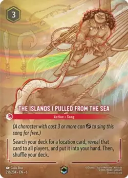 x1 The Islands I Pulled From The Sea - 216/204 - Enchanted - Holofoil Lorcana DL - Image 1