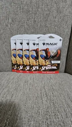 Magic The Gathering Spiderman MTG Sleeved Play Booster Packs Marvel Lot of 5 - Image 1