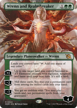 Wrenn and Realmbreaker (Borderless Alternate Art) March of the Machine - Near Mi - Image 1