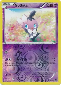 Gothita 39/111 Furious Fists Reverse Holo Common Light Play Pokemon DNA GAMES - Image 1