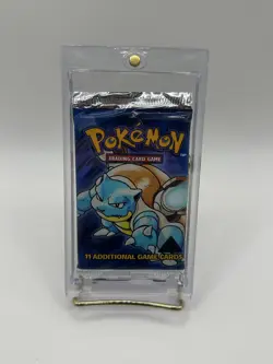 BASE SET (Blastoise Art) SEALED Booster Pack BLACK TRIANGLE ERROR Pokemon Cards - Image 1