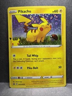 Pikachu 25th Anniversary Card SWSH039 HOLO Promo Pokemon General Mills Cereal - Image 1