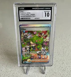 Pokemon Paldean Fates 236/091 Clive Special Illustration CGC Graded 10 GEM MINT - Image 1