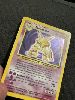 Pokemon Alakazam TCG 1/102 Base Set Holo Rare Vintage - Image 4