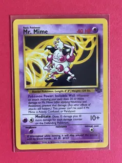 1999 Pokemon Jungle Mr. Mime Unlimited #22/64 Non-Holo Rare LP - Image 1