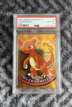 1999 TOPPS Pokemon TV Charmeleon FOIL #5 Gem Mint 10 PSA - Image 2