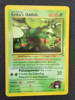 Pokemon TCG Erika's Oddish Gym Heroes 47/132 Regular Unlimited Uncommon NM - Image 1