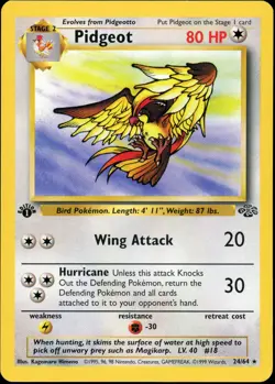 1999 Pokemon Jungle 1st Edition Pidgeot #24/64 - Image 1