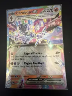 POKEMON - CERULEDGE EX 036/191 DOUBLE RARE HOLO SCARLET & VIOLET SURGING SPARKS - Image 3