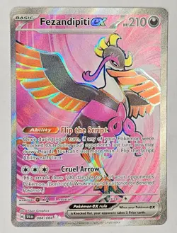 Pokemon TCG Fezandipiti EX 084/064 Shrouded Fable Ultra Rare Holo Card - Image 1
