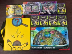 Pokemon TCG Bundle - *Lot of 10* - Pikachu Binder, Cards, Sealed, & Card Pages!! - Image 1