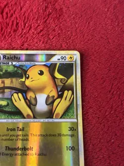 Raichu 10/123 Heartgold & Soulsilver Reverse Holo Pokemon Card Played - Image 2