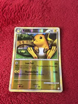 Raichu 10/123 Heartgold & Soulsilver Reverse Holo Pokemon Card Played - Image 5