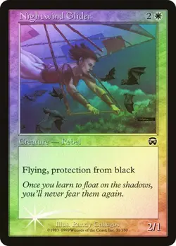 Mercadian Masques MTG FOIL Nightwind Glider Magic - Image 1