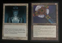 1996 Gustha's Scepter Alliances Regular & 1997 Aura of Silence - MTG Vintage - Image 1