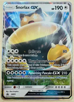 Snorlax GX SM05 - Sun & Moon Black Star Promo - Pokemon TCG Card NM Condition - Image 1