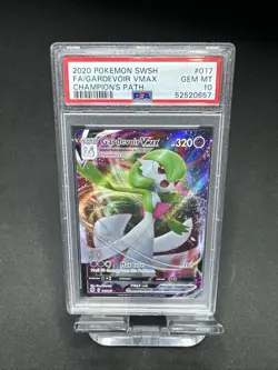 Graded PSA 10 2020 Pokemon SWSH FA/Gardevoir VMax Champion’s Path #017 - Image 1
