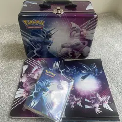 Pokemon 2022 Chest Lunch Box Tin Box Dialga & Palkia + accessories - Image 1