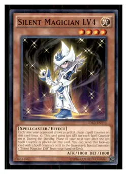 Yugioh Silent Magician LV4 LDK2-ENY14 Legendary Decks II LP - Image 1