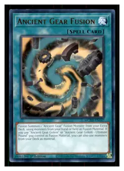 Yugioh Ancient Gear Fusion MGED-EN147 Rare Maximum Gold: El Dorado LP - Image 1