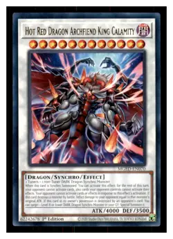 Yugioh Hot Red Dragon Archfiend King Calamity MGED-EN070 Rare LP - Image 1
