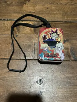 YU-GI-OH! 2003 Tin Case It's Time To Duel Trading Card Box Yugioh Lanyard Only - Image 1