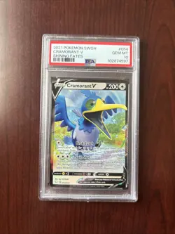 2021 Pokemon SWSH Cramorant V Shining Fates #054 PSA 10 Gem Mint - Image 1