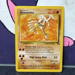 Hitmonlee 22/62 Fossil Set - Non-Holo Rare Pokemon Card WOTC TCG - Image 1