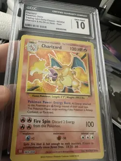 Pokemon TCG Charizard 003/034 CLC Classic Collection Holo Fire CGC 10 - Image 2