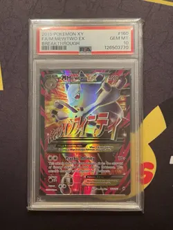 2015 POKEMON XY BREAKTHROUGH M MEWTWO EX #160 PSA 10 GEM MINT - Image 1