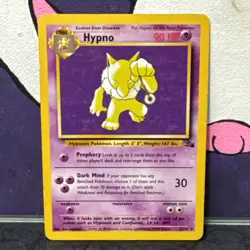 Pokemon TCG Hypno Fossil Card 23/62 Unlimited Regular Non-Holo Rare - Image 1