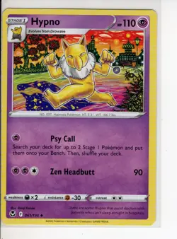 HYPNO SILVER TEMPEST SET POKEMON CARD 061/195 NM/M - Image 1
