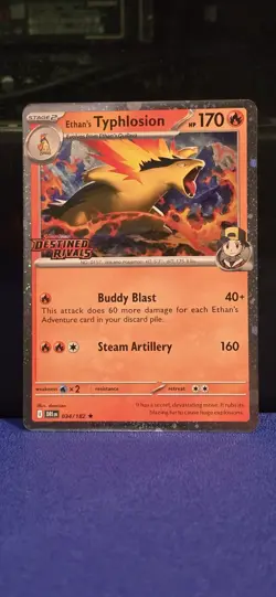 Ethan's Typhlosion 34/182 Pokemon: TCG Destined Rivals Stamped Promo - Image 1