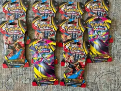 Pokemon TCG MEGA EVOLUTION Sleeved Booster Packs Lot of 12 Total Packs 12 - Image 1