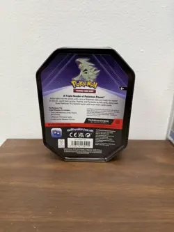 Pokemon TCG 2024 Tyranitar Metal Tin with 3 Foil Cards 3 Booster Packs - Image 2