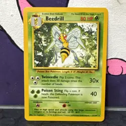 Pokemon TCG Beedrill 17/102 Rare Unlimited Base Set Unlimited VTG WOTC - Image 1
