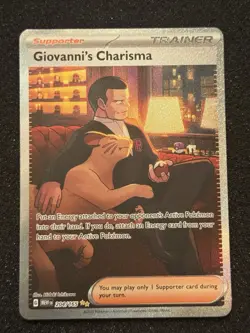 Pokemon 151 Giovanni's Charisma SAR 207/165 English Special Illustration Rare - Image 1
