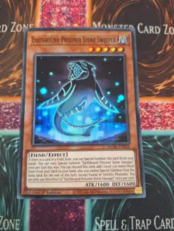 Yu-Gi-Oh! Earthbound Prisoner Stone Sweeper MZMI-EN029 Super 1st Edition NM - Image 1