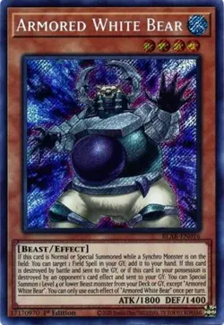 Armored White Bear - BLAR-EN016 - Secret Rare - 1st Edition - Lightly Played - Image 1