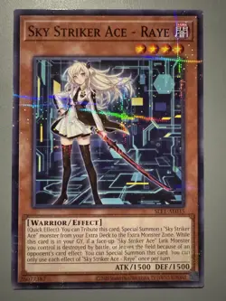 YUGIOH SKY STRIKER ACE - RAYE (ALT ART) ASIA ENGLISH SLF1-AE035 PARLLEL RARE - Image 1