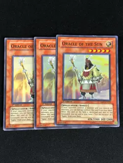 YUGIOH ORACLE OF THE SUN ABPF-EN019 1ST SUPER PLAY/EDGEWARE X3 - Image 1