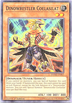 Dinowrestler Coelasilat DANE-EN007 Yu-Gi-Oh! Card Light Play 1st Edition - Image 1