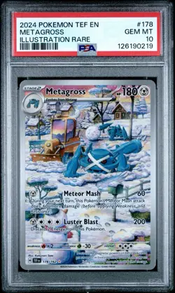 Temporal Forces Metagross Illustration Rare Card 178/162 PSA 10 - Image 1