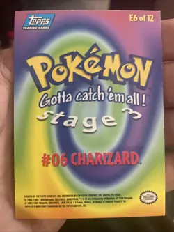 Topps Pokemon Card Charizard #06 E6 of 12 Series - Image 2