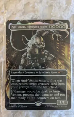 Marvel Legends Magic the Gathering Horrific Healer Agent Anti Venom Card New - Image 1
