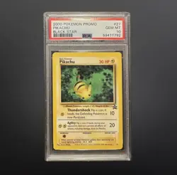 2000 Pokemon 27 Pikachu Black Star Promo Card Graded PSA 10 - Image 1