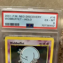 2001 Wobbuffet #16 Neo Discovery Holo Pokemon Card PSA 6 EX-MT Fresh Slab! - Image 3