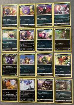 Pokemon Cards Lot Dark Type Rare Seviper Koffing Sneasel Scrafty Malamar Zorua + - Image 1