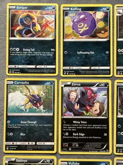 Pokemon Cards Lot Dark Type Rare Seviper Koffing Sneasel Scrafty Malamar Zorua + - Image 2